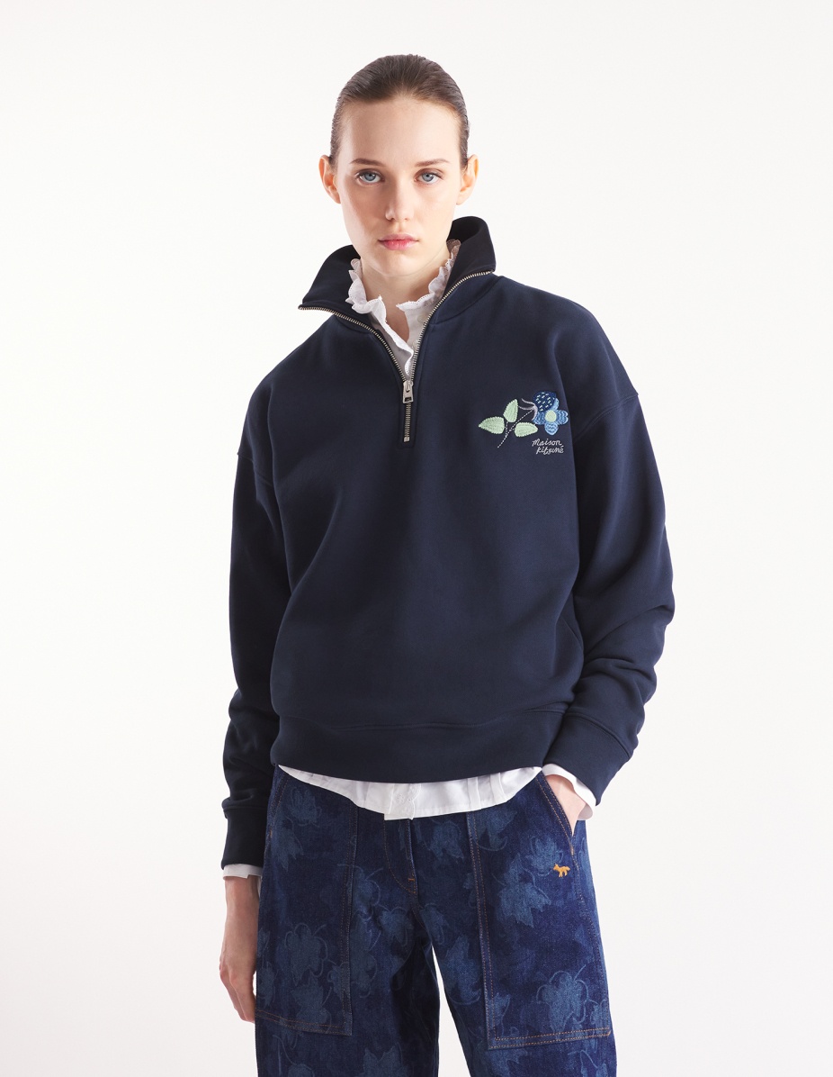 STRAWBERRY LEAF HALF ZIP SWEATSHIRT - 3
