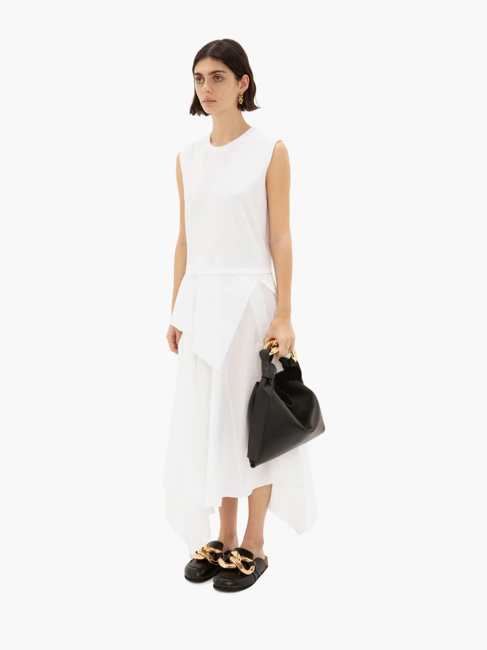SLEEVELESS FOLDOVER SHIRT DRESS - 3