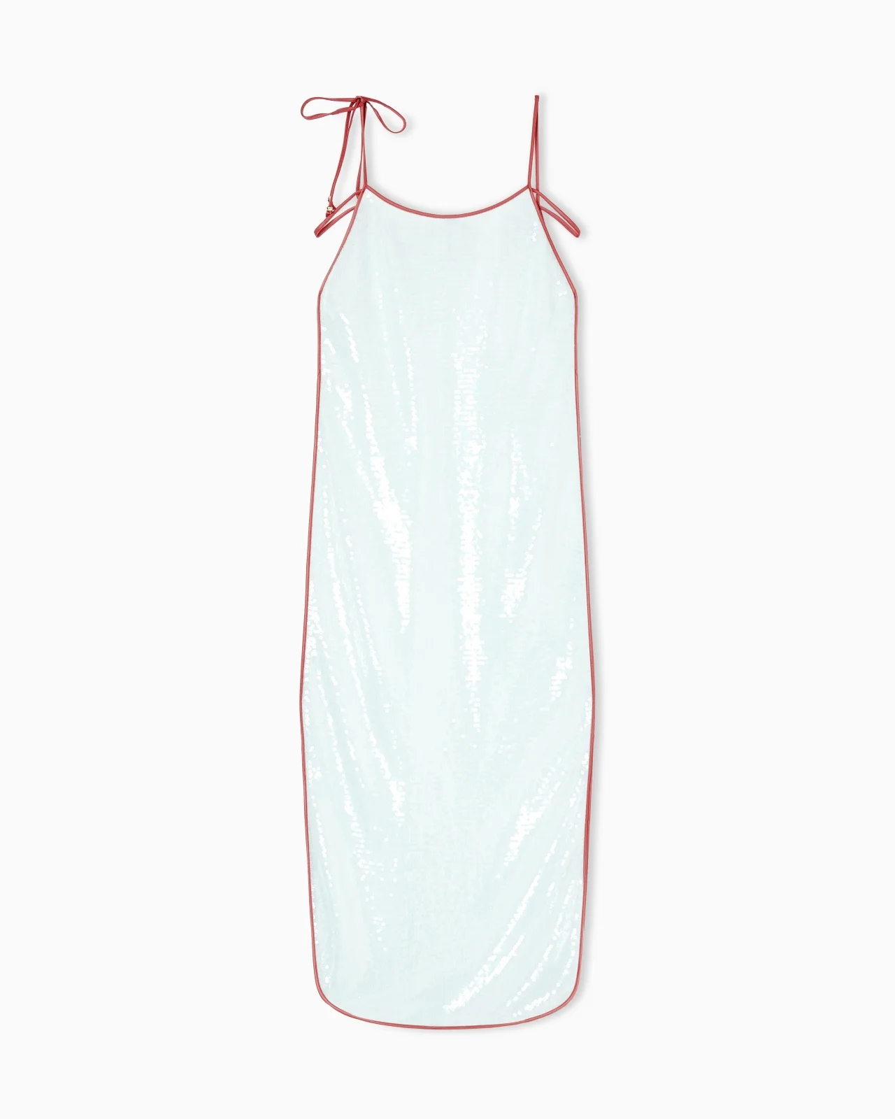 SILK AND COTTON MIDI DRESS WITH SEQUINS - 1