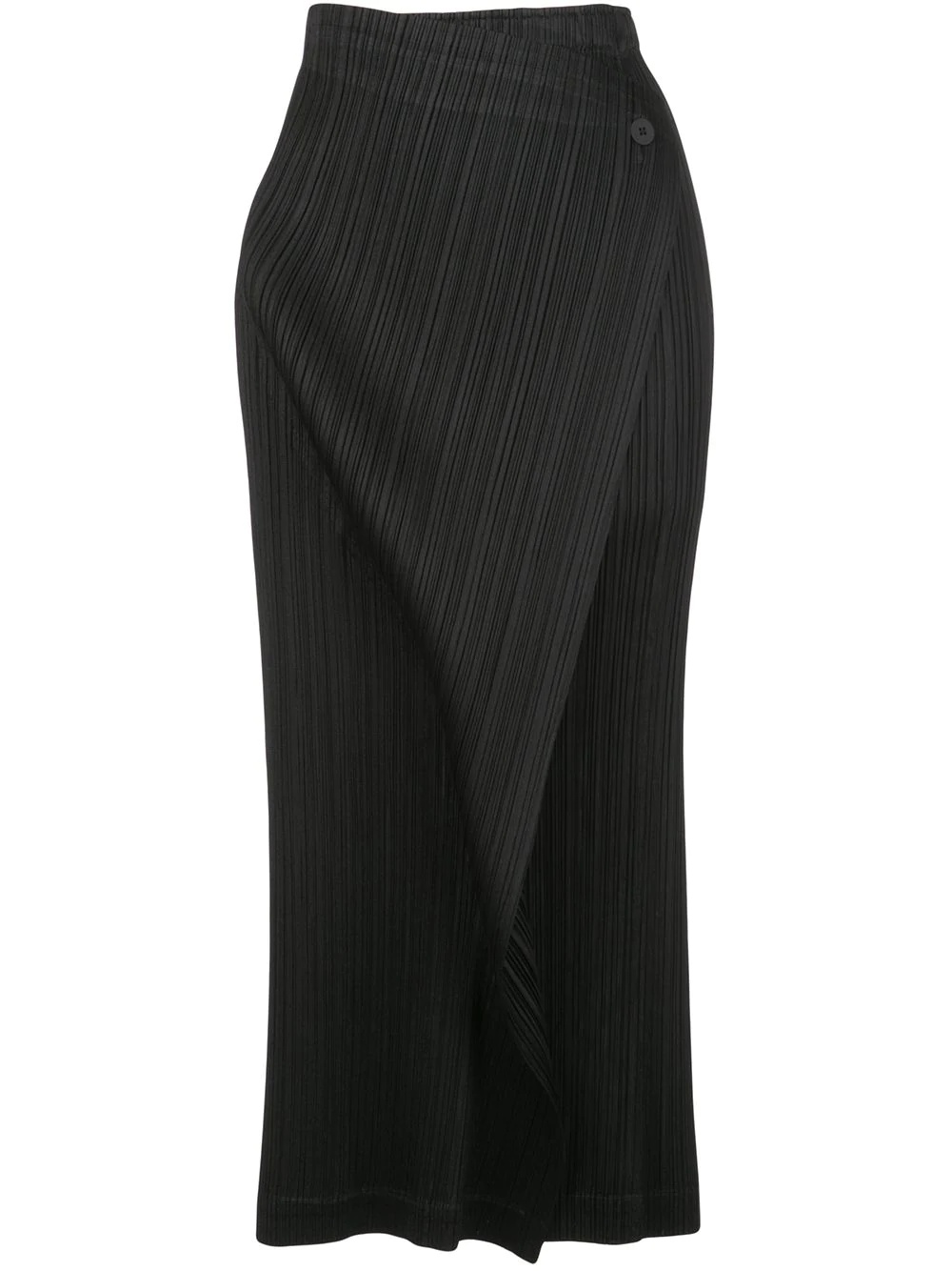 pleated midi wrap skirt - 1