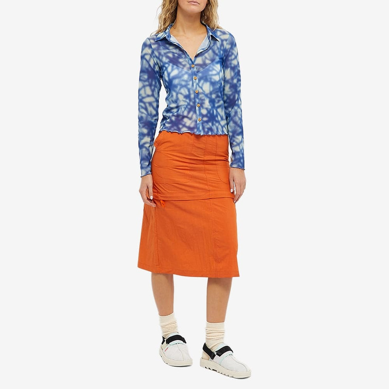 BRAIN DEAD Brain Dead Firework Hyper Mesh Button Down Shirt outlook