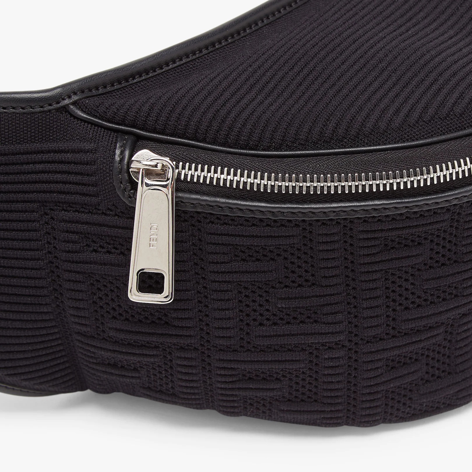 Black fabric belt bag - 5