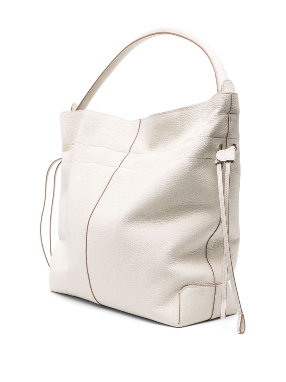 logo-appliquÃ© leather bucket bag - 5