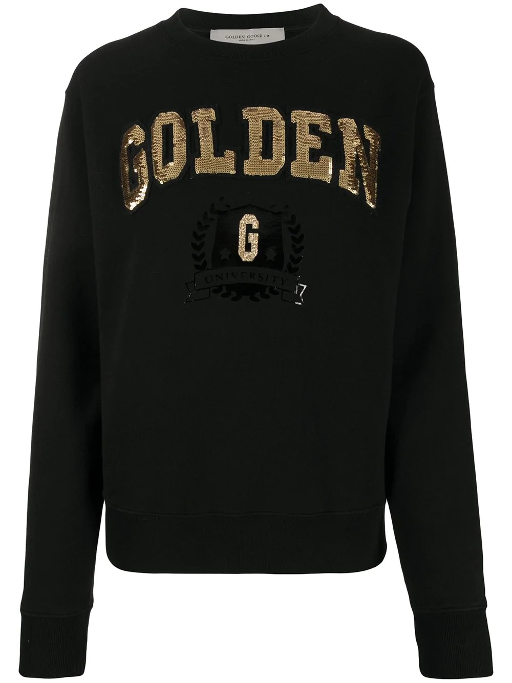 sequin logo sweatshirt - 1