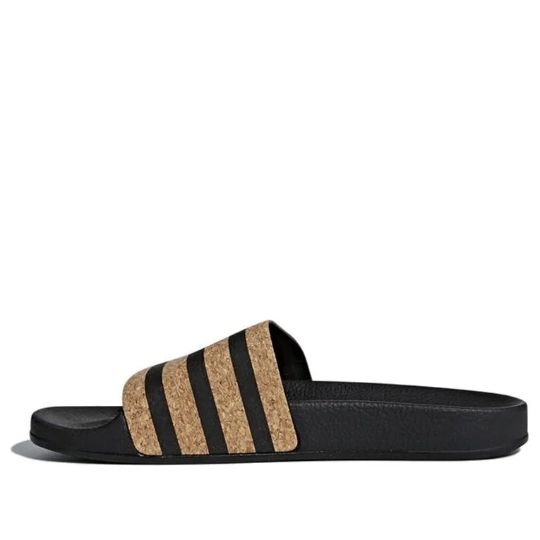 (WMNS) adidas Adilette 'Black Cork' CQ2237 - 1