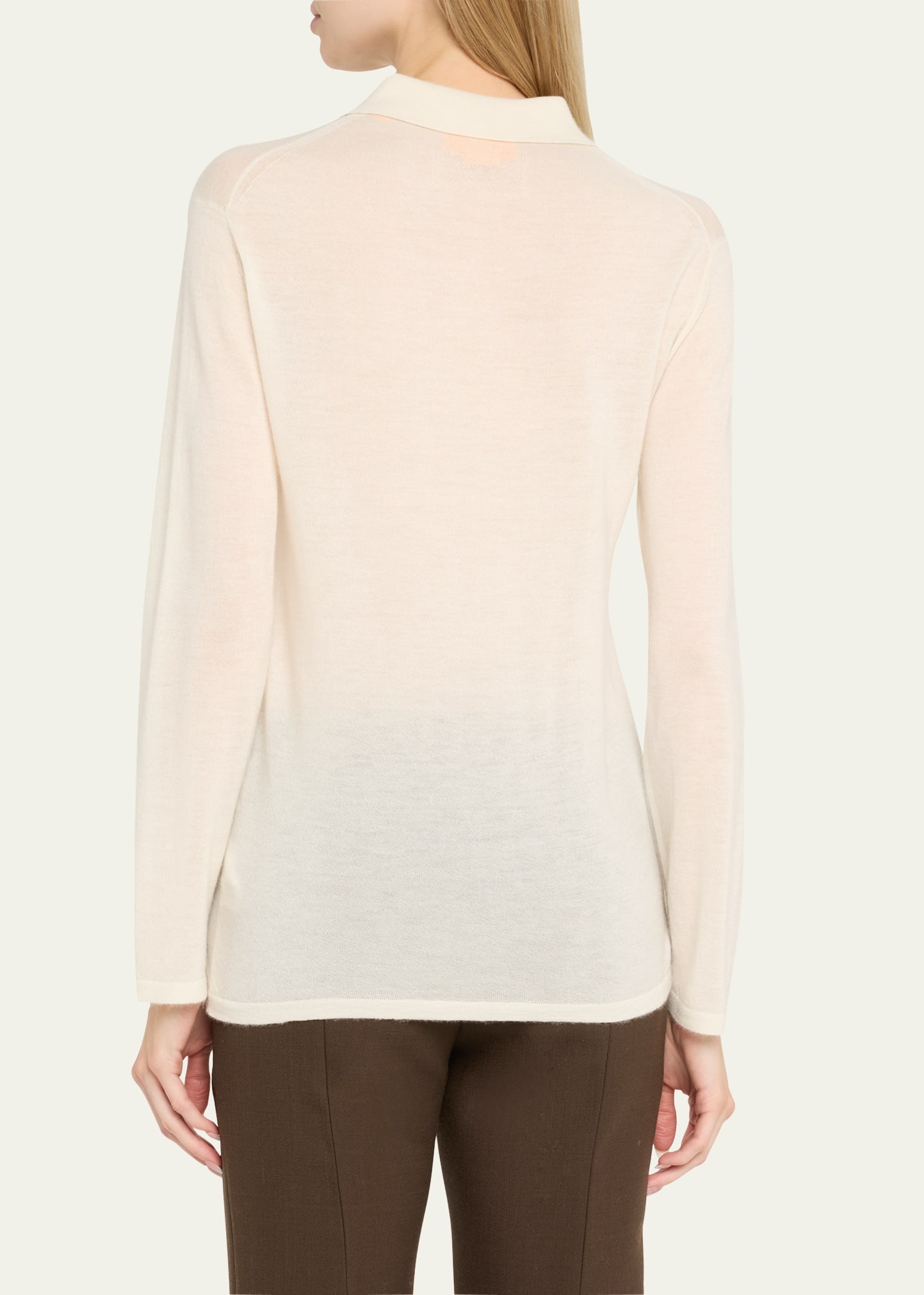 Showtime Cashmere Collared Button-Front Shirt - 3