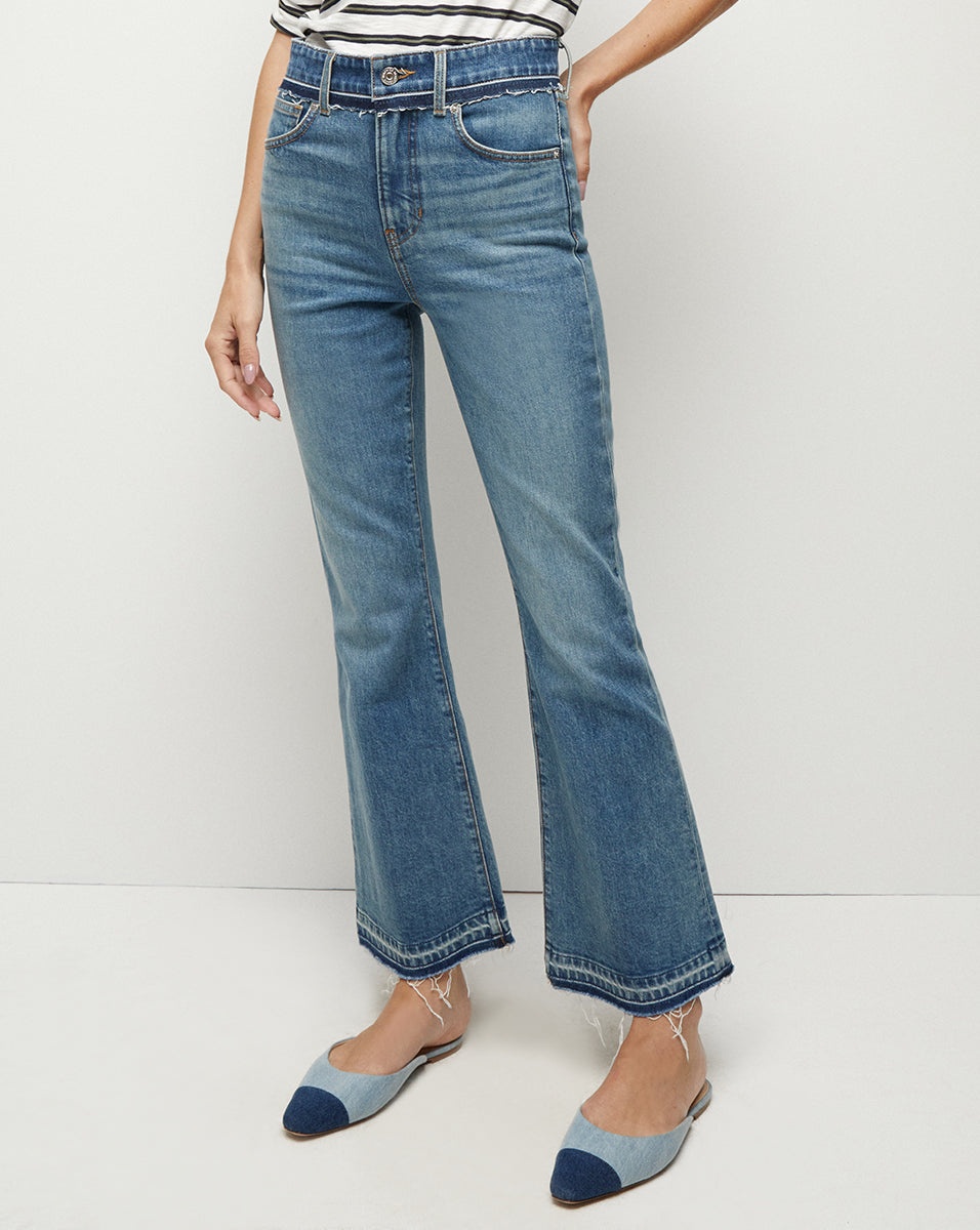 CARSON TWO-TONE KICK-FLARE JEAN - 3