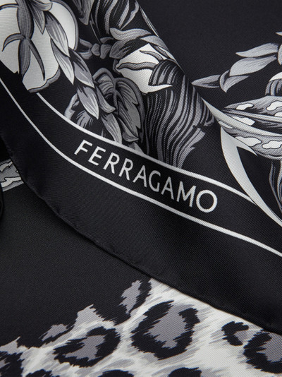 FERRAGAMO Animalier print silk foulard outlook