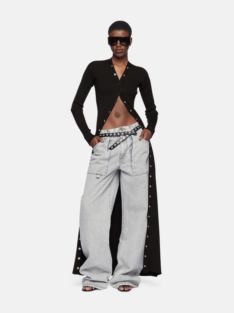 THE ATTICO BLACK CARDIGAN outlook