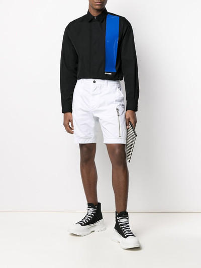 DSQUARED2 contrast-panel long-sleeve shirt outlook