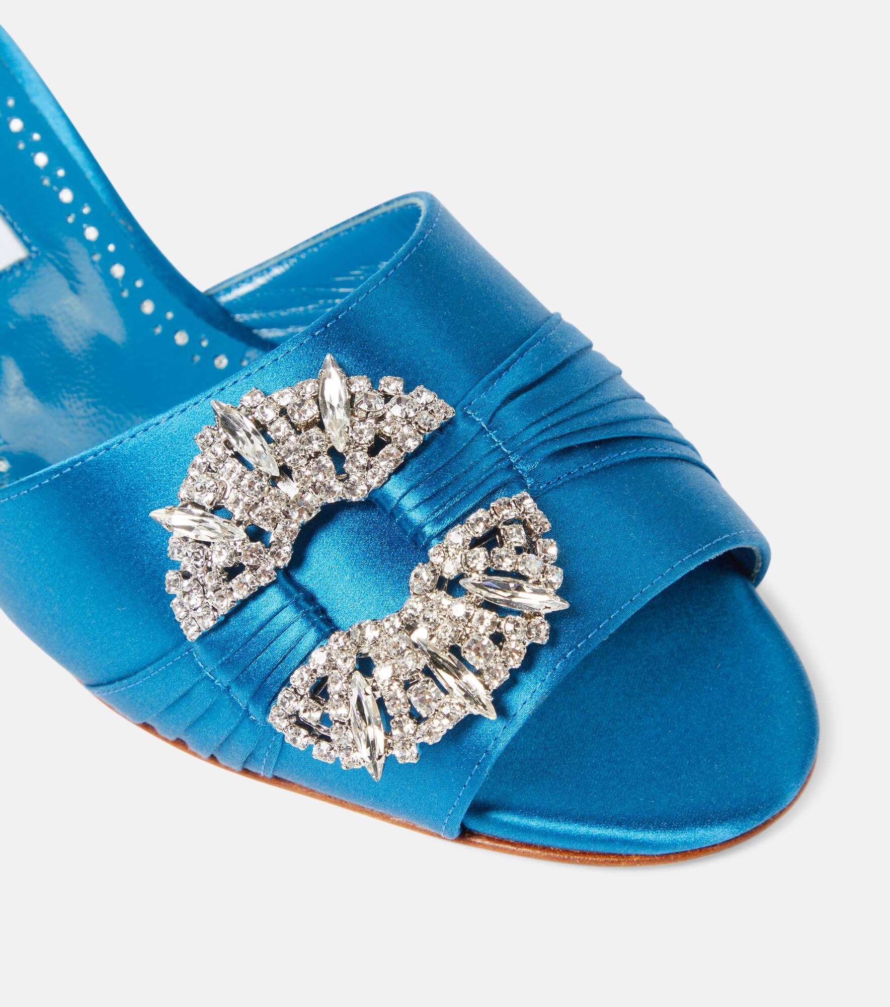 Prinap 50 embellished satin mules - 6