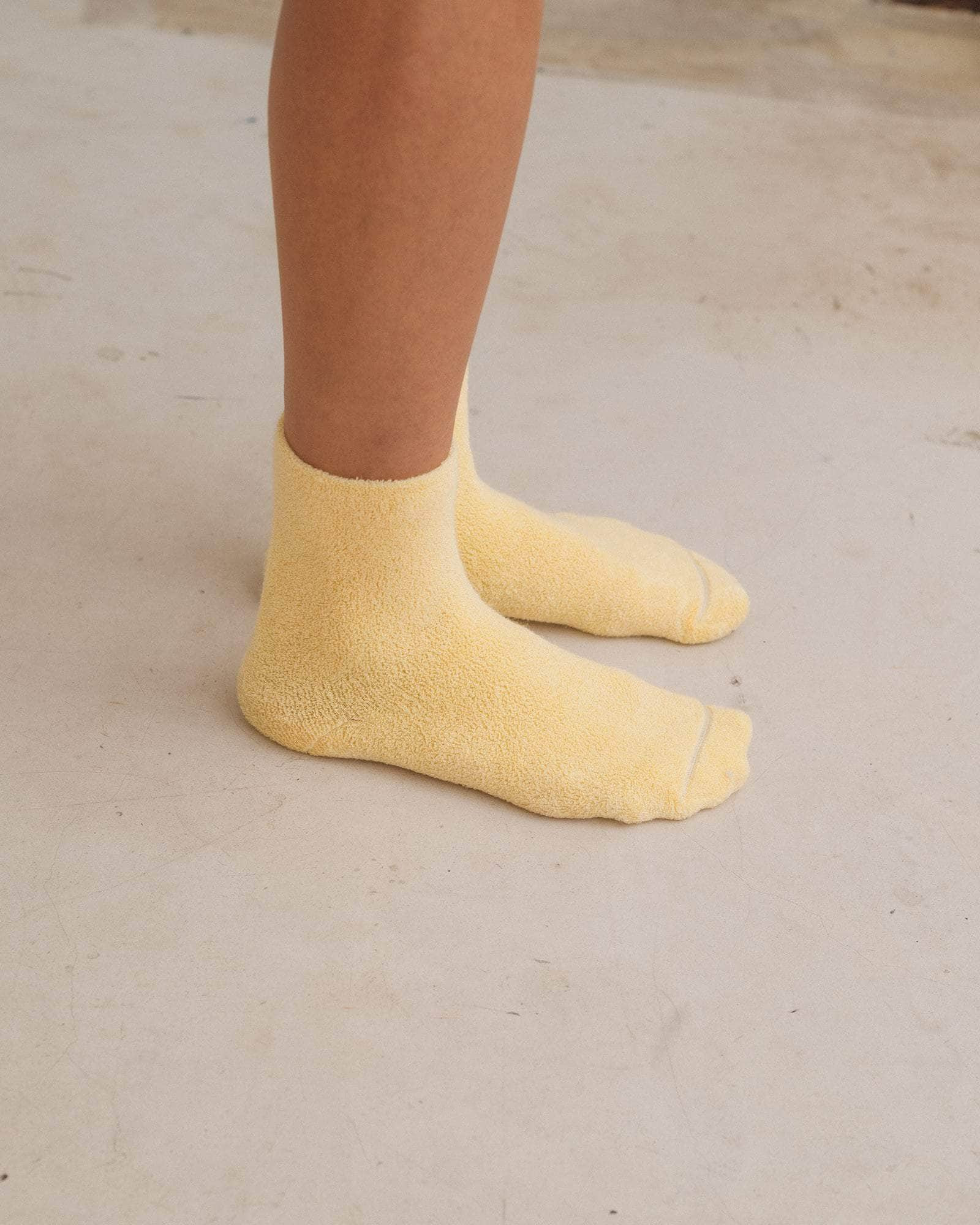 Buckle Overankle Socks - Textured Organic Cotton - 4