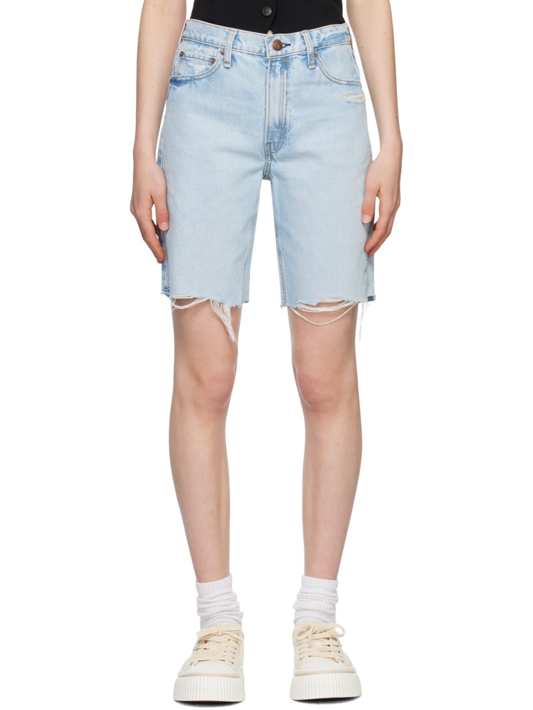 Blue Vintage Denim Shorts - 1