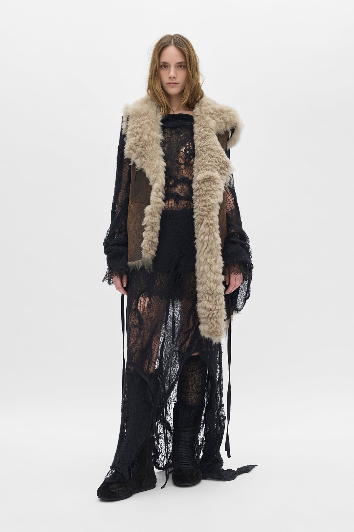 Aleid Asymmetric Fur Waistcoat - 5