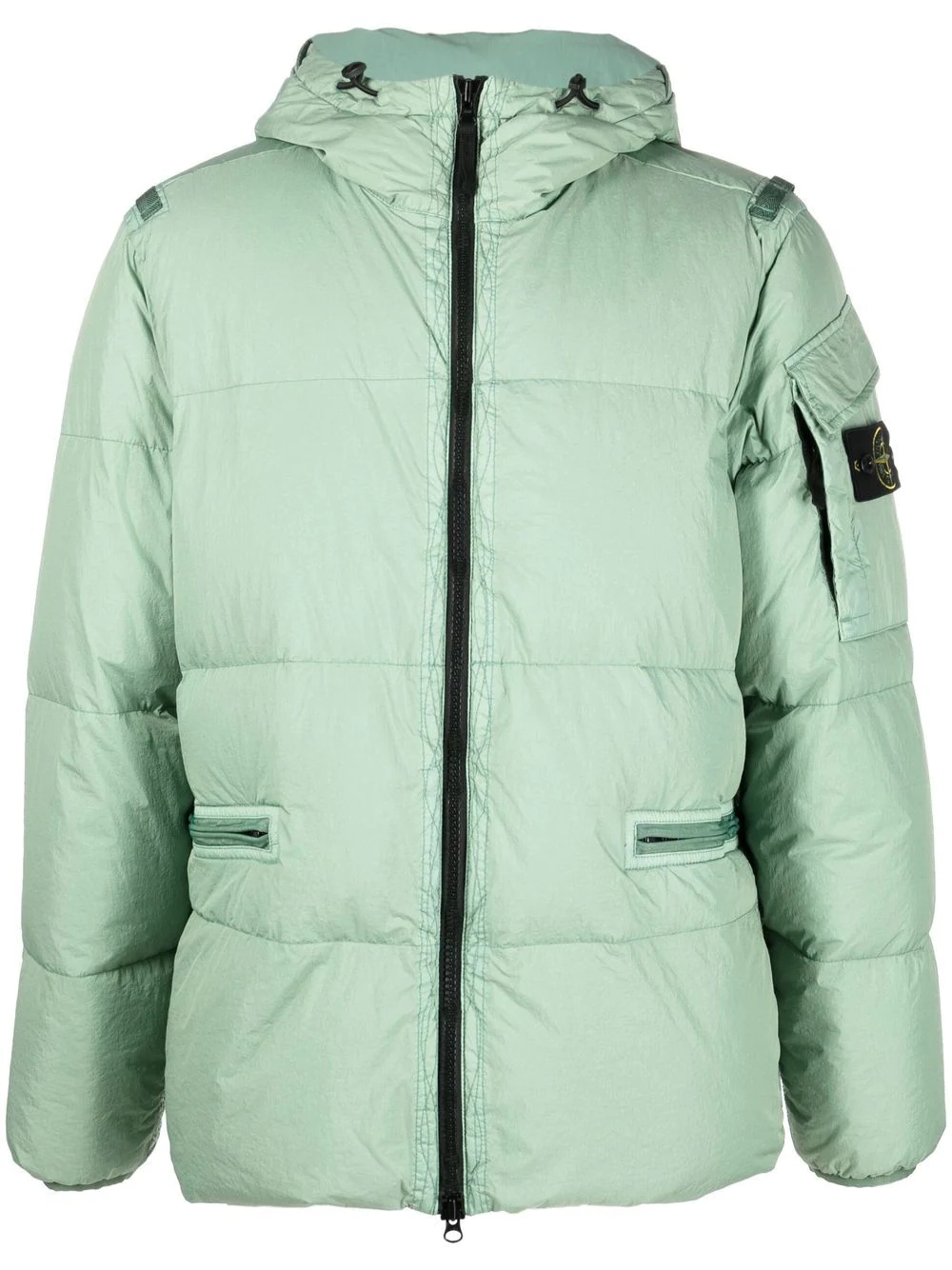 Compass-patch padded jacket - 1