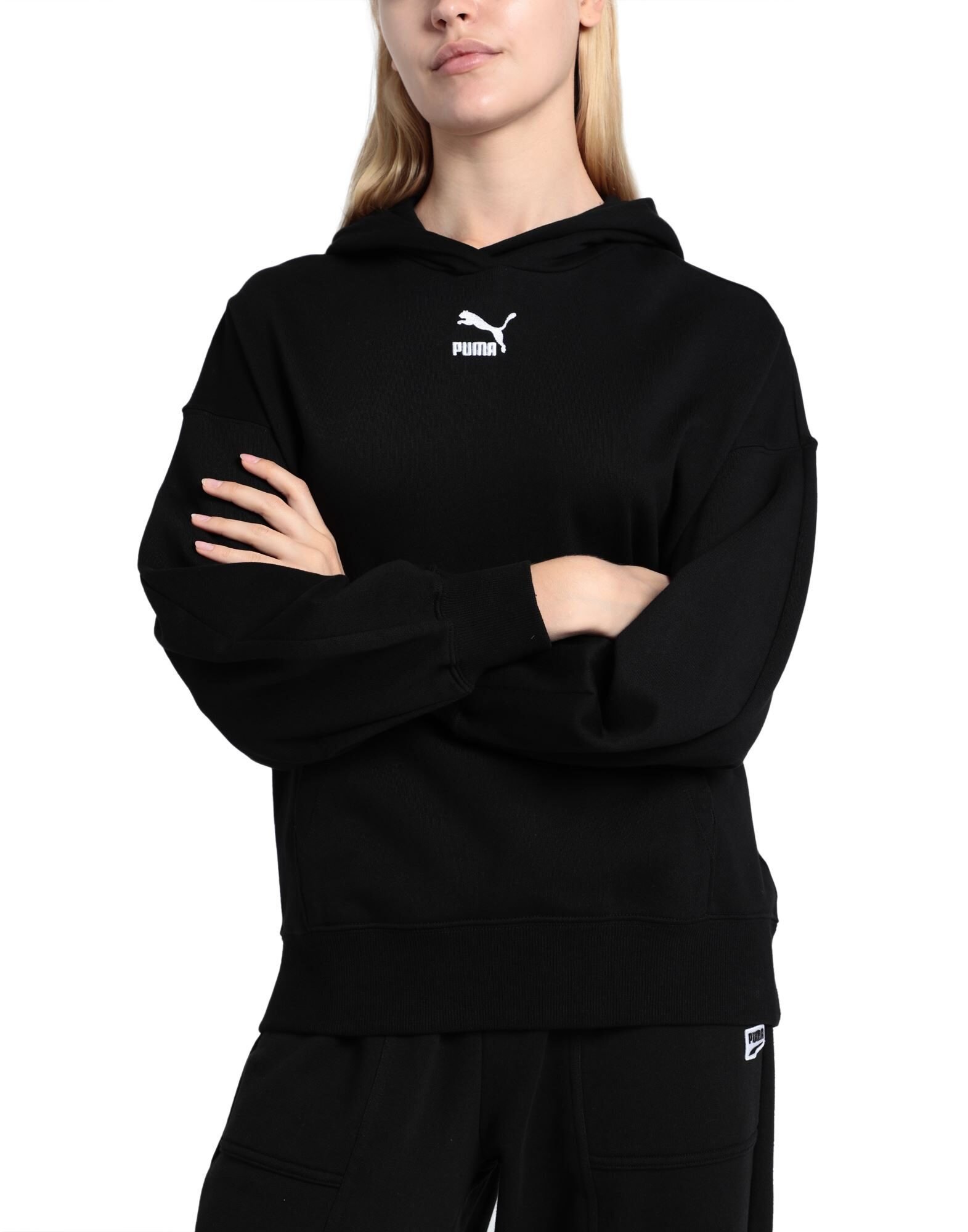 Black Women's Hooded Sweatshirt - 2
