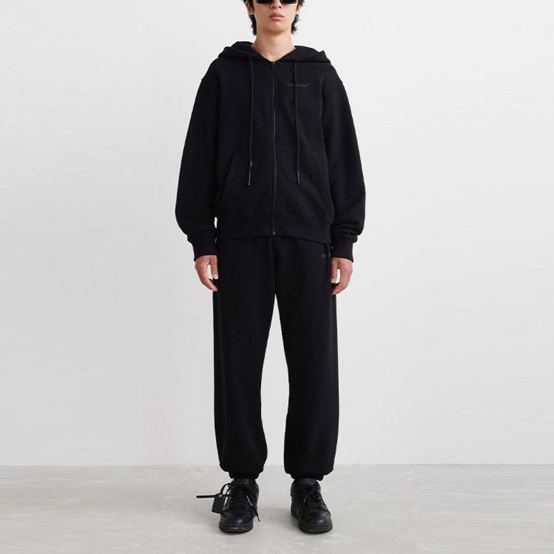 Off-White Men's Off-White SS22 Printing Zipper Jacket Black OMBE013C99FLE0011010 outlook