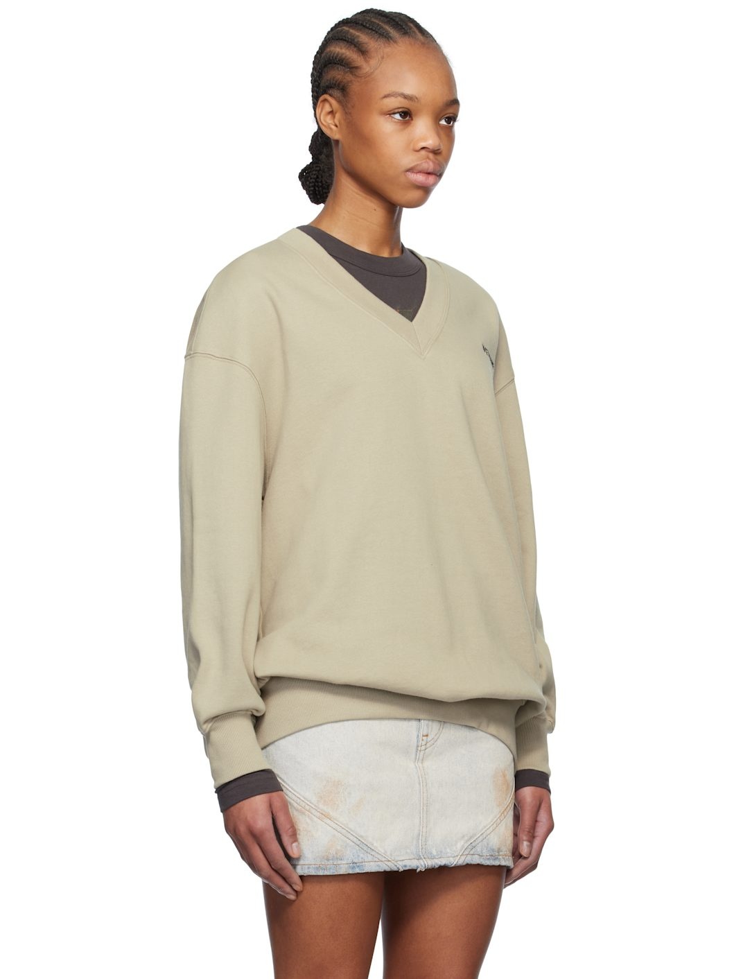 Khaki Oversized Sweatshirt - 2