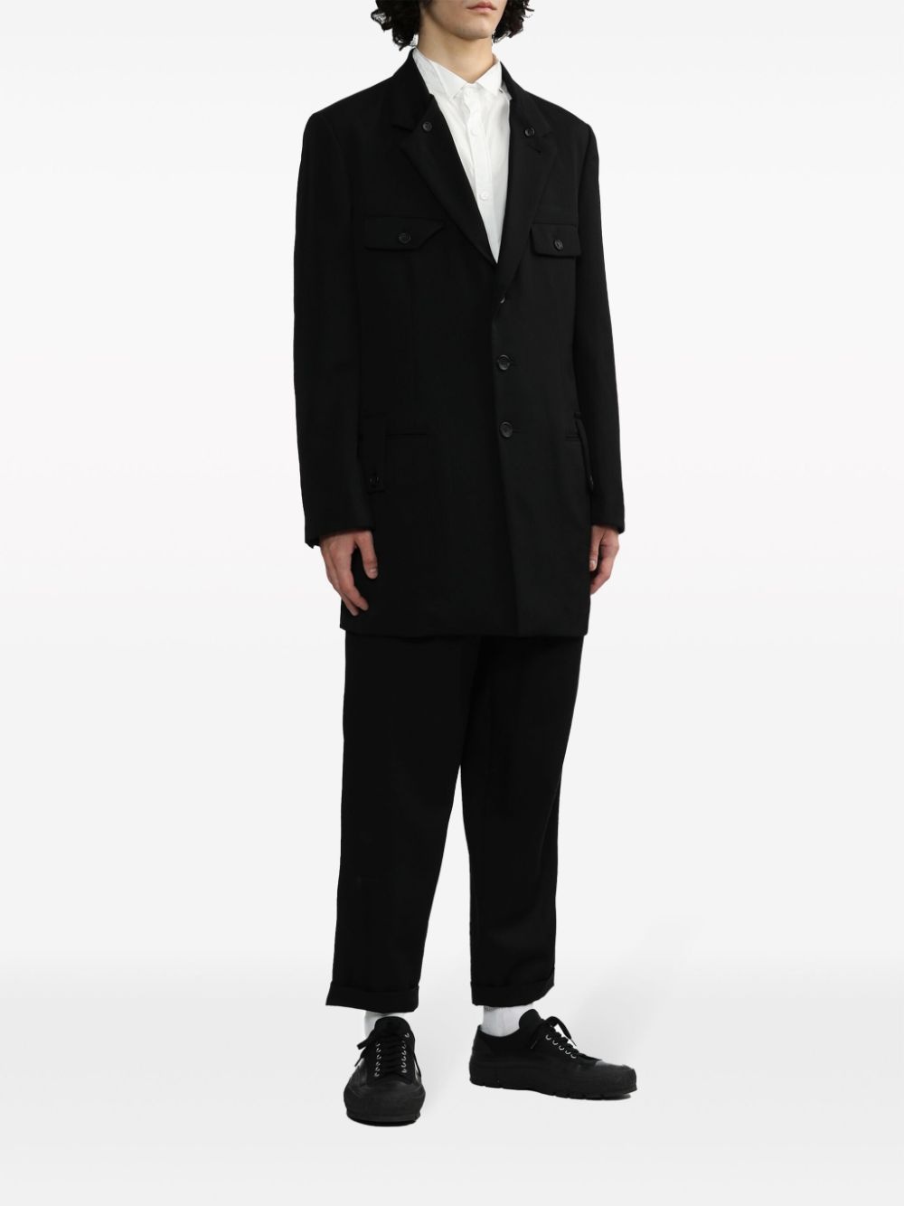 wool single-breasted blazer - 2