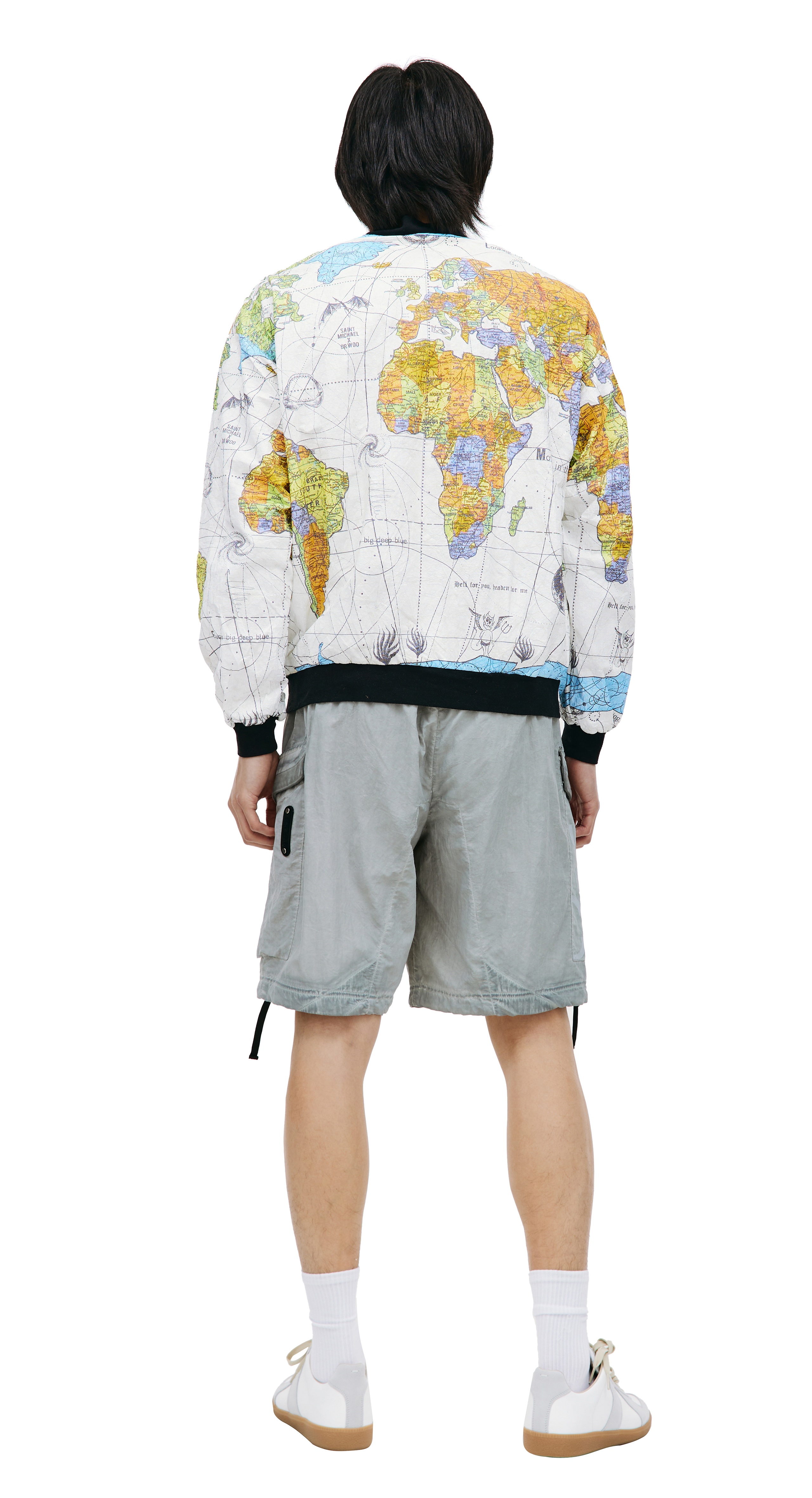 SAINT MICHAEL X DR. WOO WORLD MAP BOMBER JACKET - 3