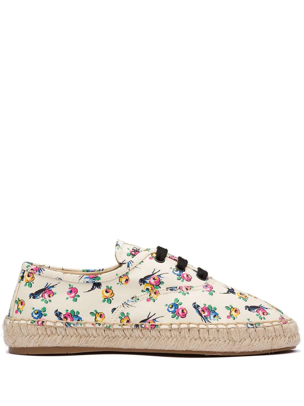 gabardine floral espadrilles - 1