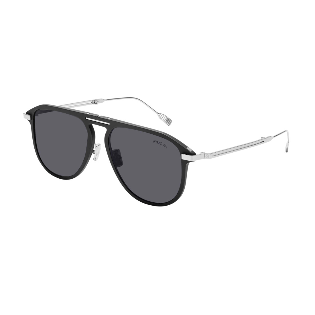 Eyewear Pilot Foldable Matte Black Sunglasses - 4