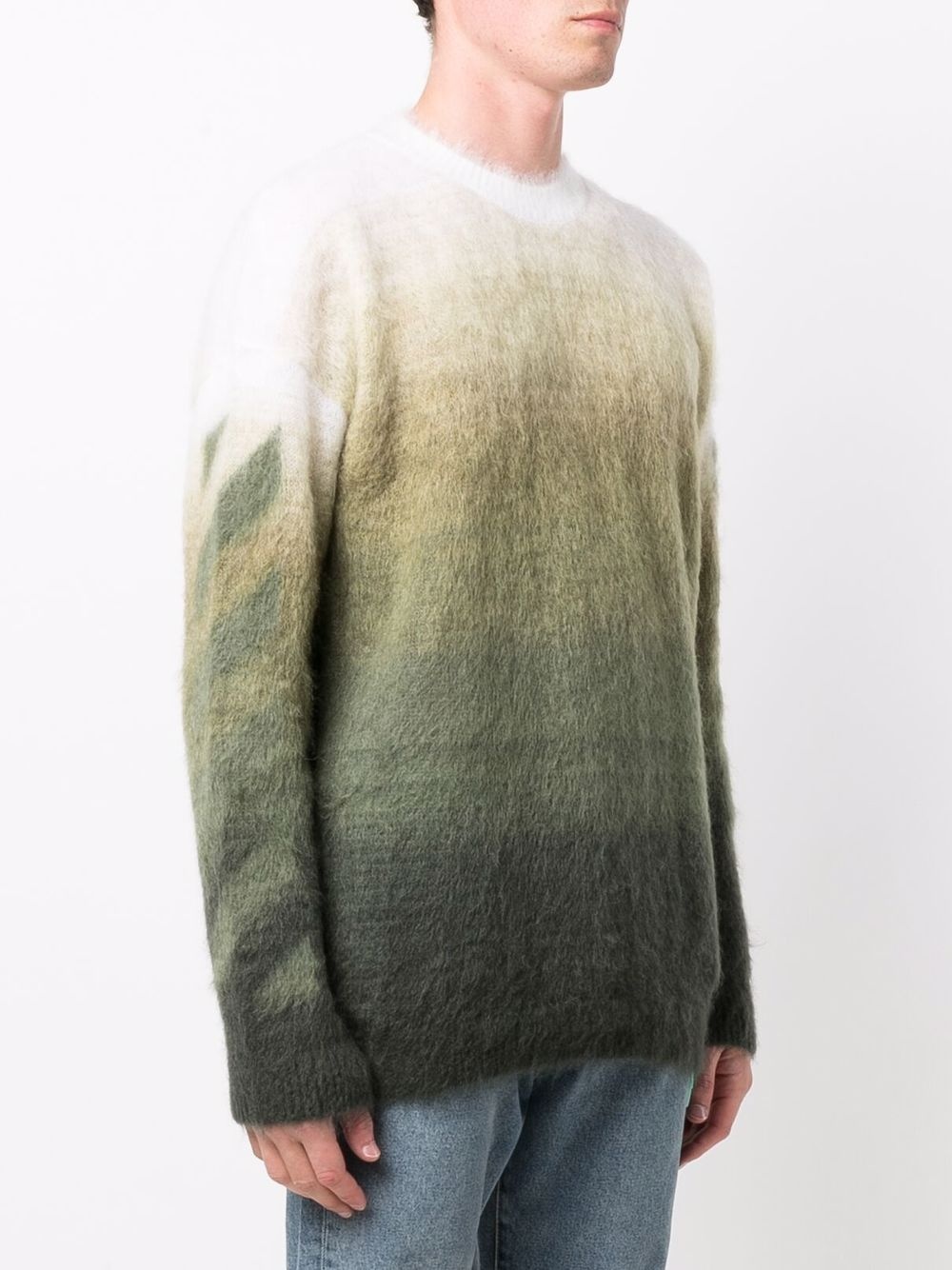 Diag brushed-knit jumper - 4