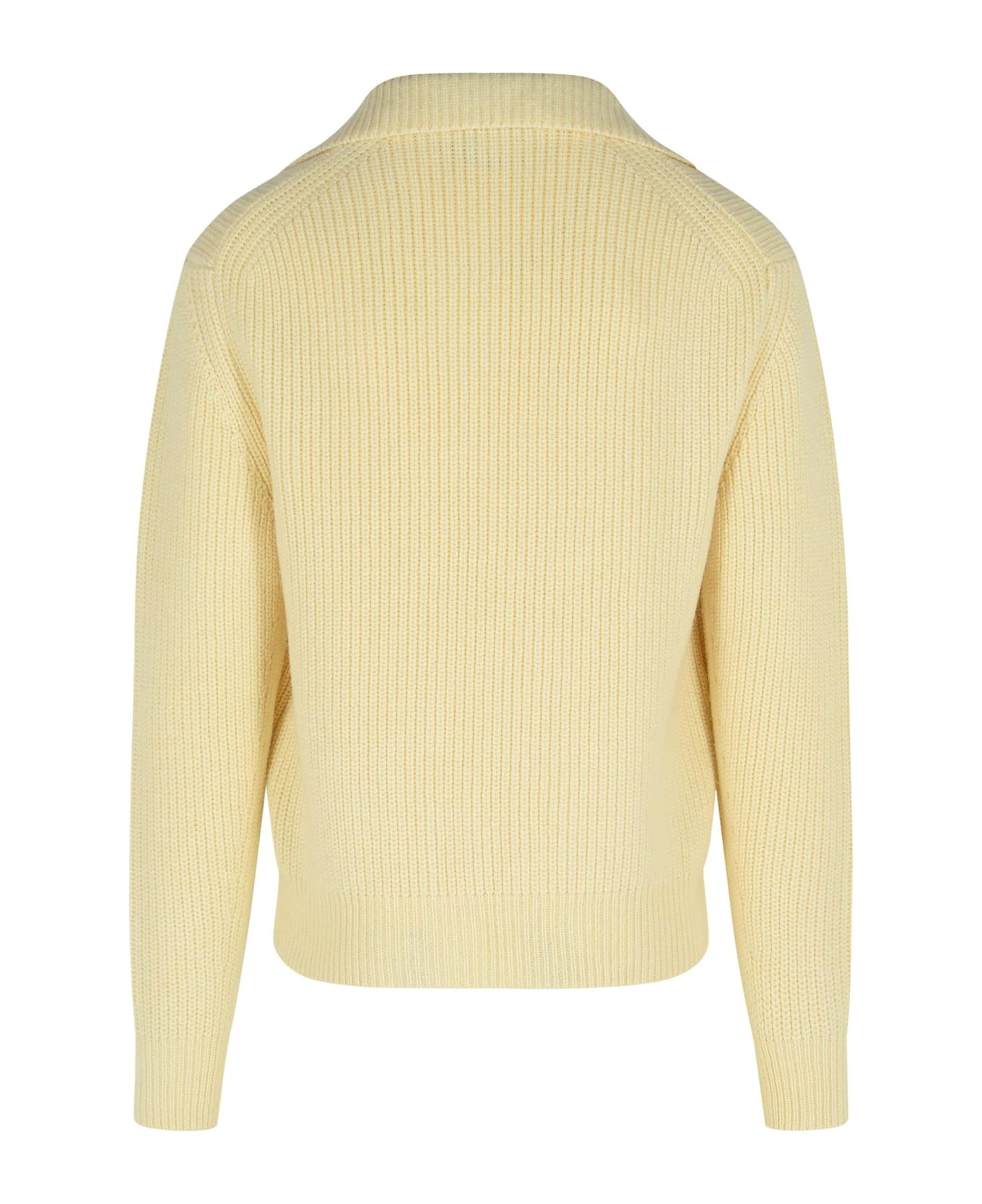 Ivory Wool Blend Sweater - 3
