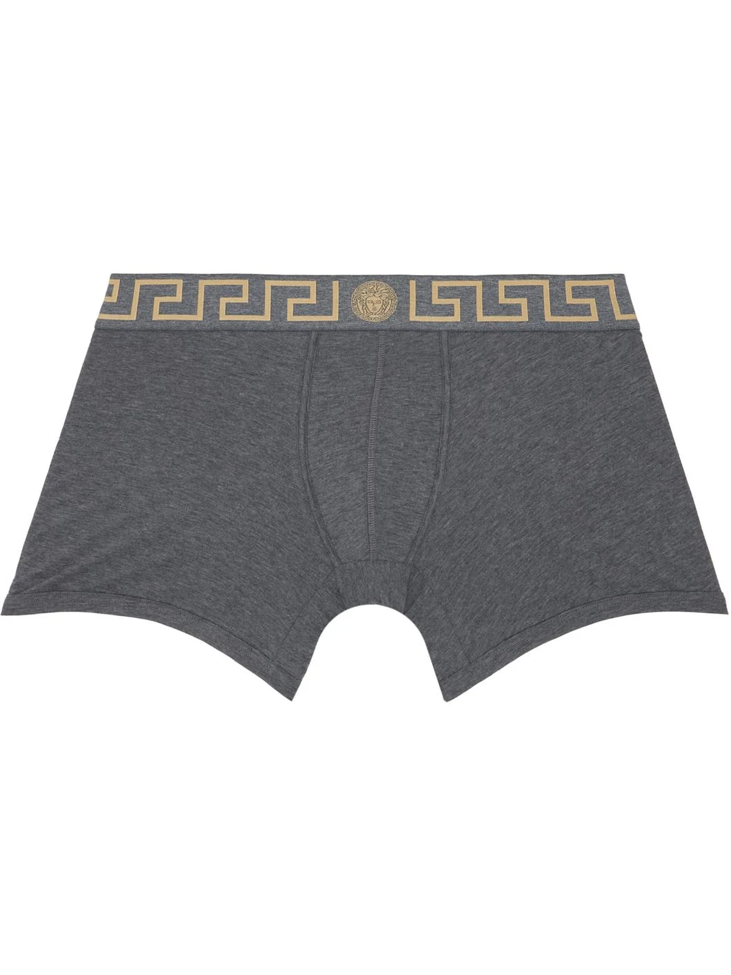 Gray Cotton-Jersey Long Boxer Briefs - 1