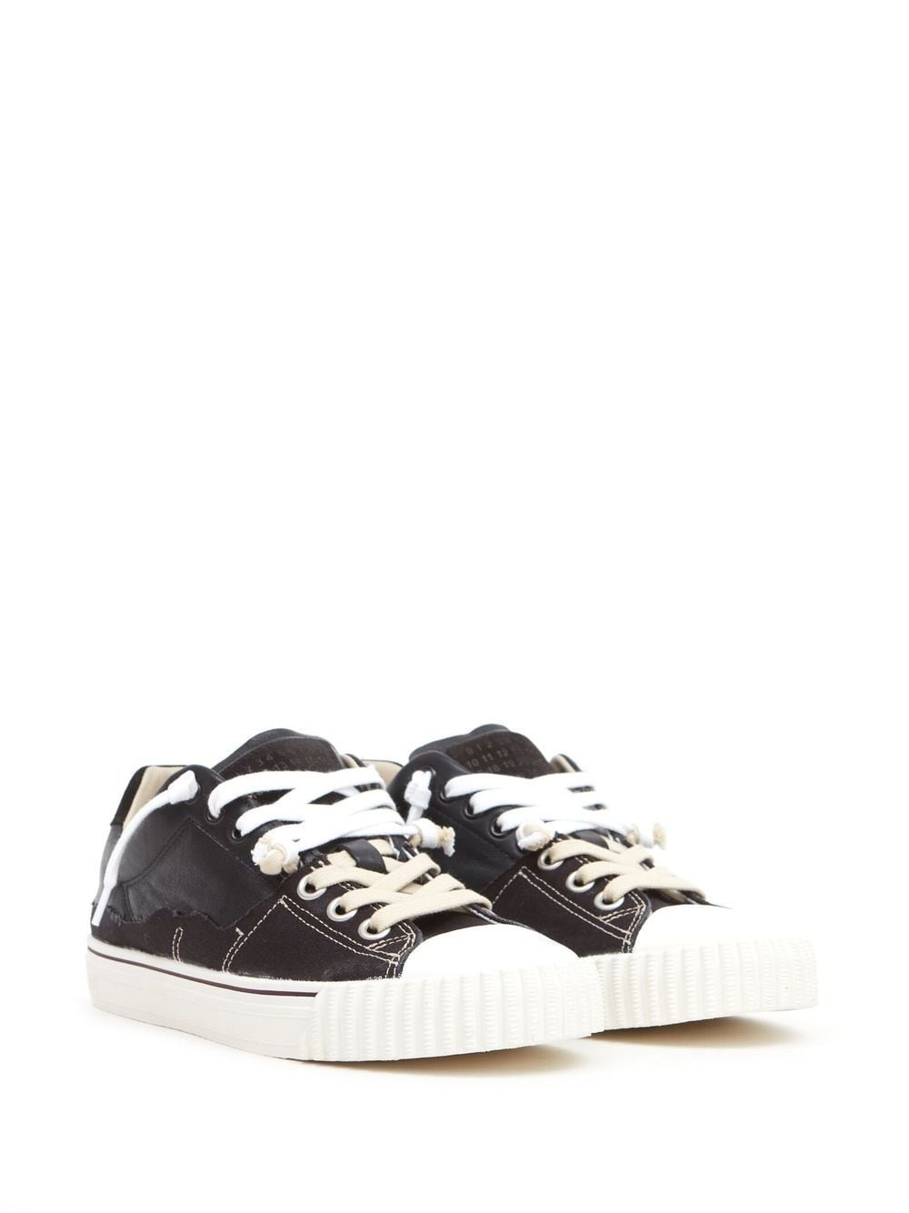 two-tone lace-up trainers - 2