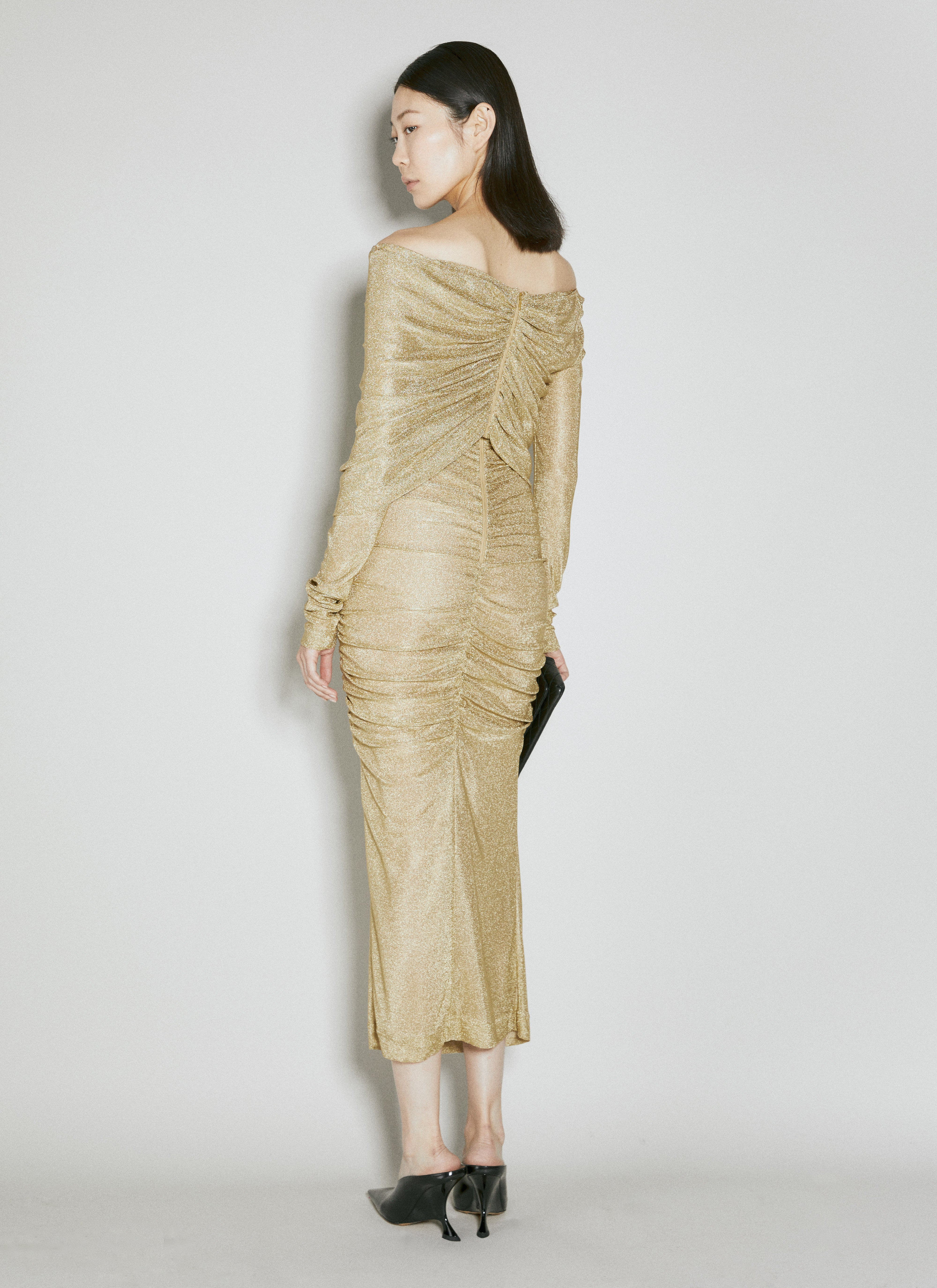 Dolce & Gabbana Women Lurex Mesh Midi Dress - 6