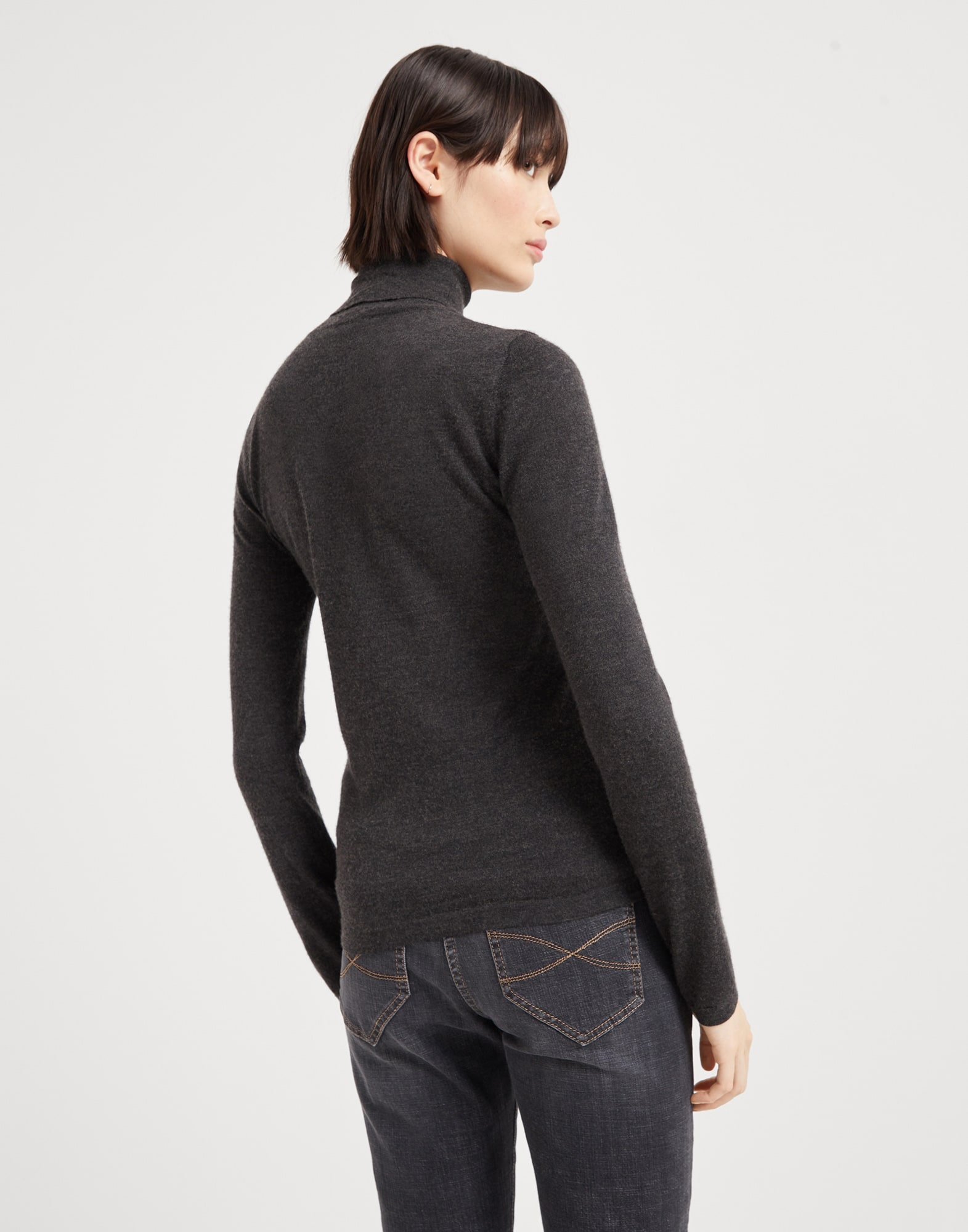 Cashmere and silk lightweight turtleneck sweater - 2