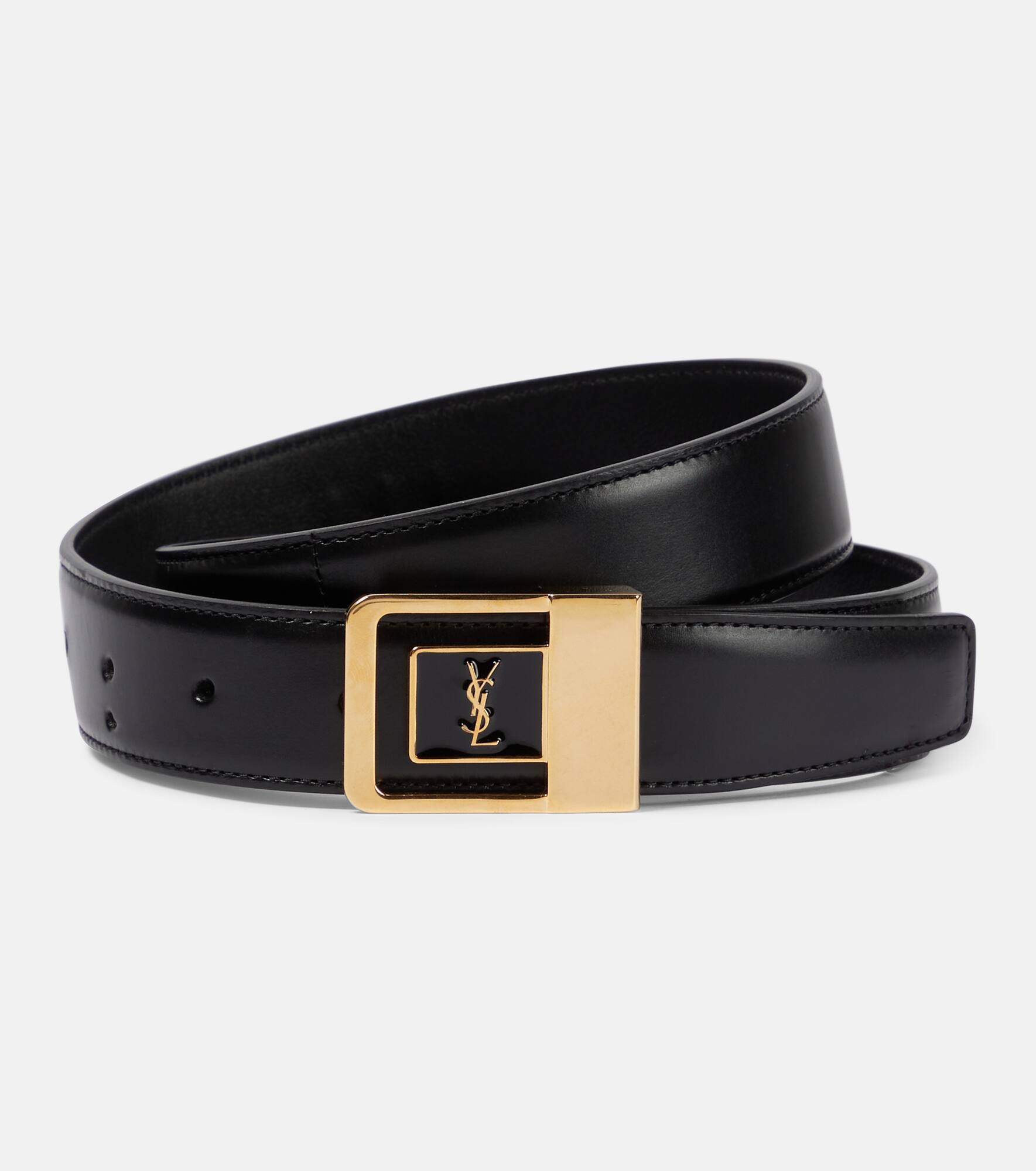 La 66 croc-effect leather belt - 1