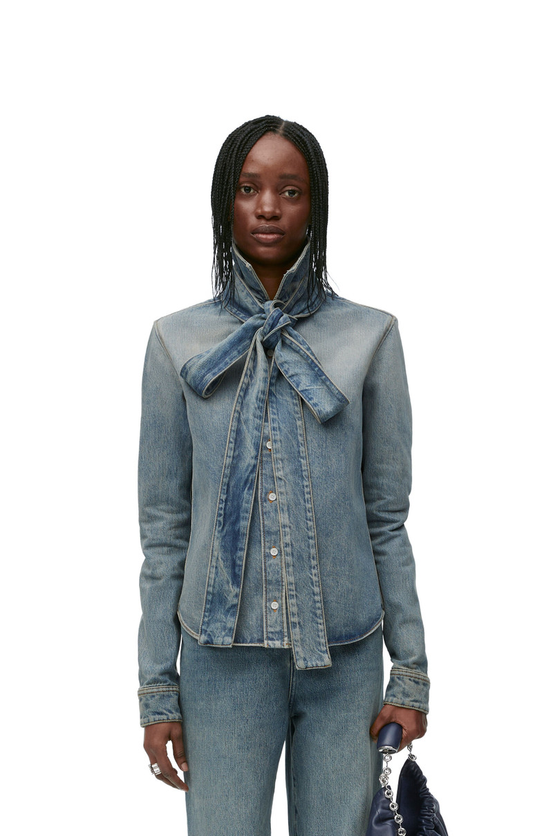 Bow shirt in denim 3