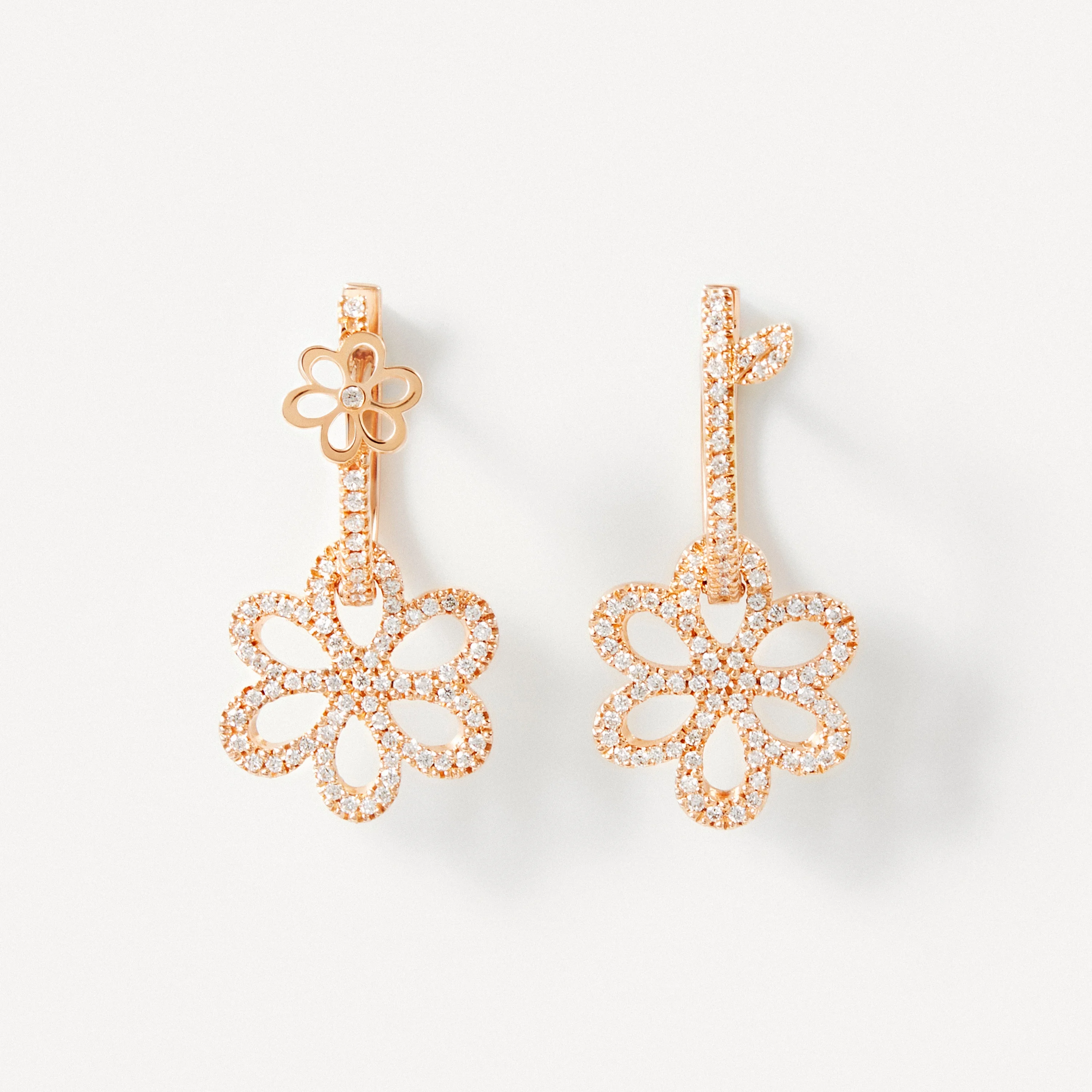 Hoop earrings in rose gold with diamonds TOUS ATELIER - 1