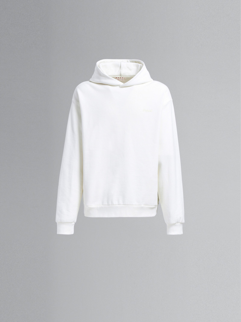 WHITE HOODIE WITH BACK PRINT - 1