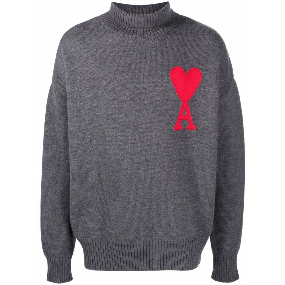 Ami Paris Grey Knitwear - Jumpers Women - 1