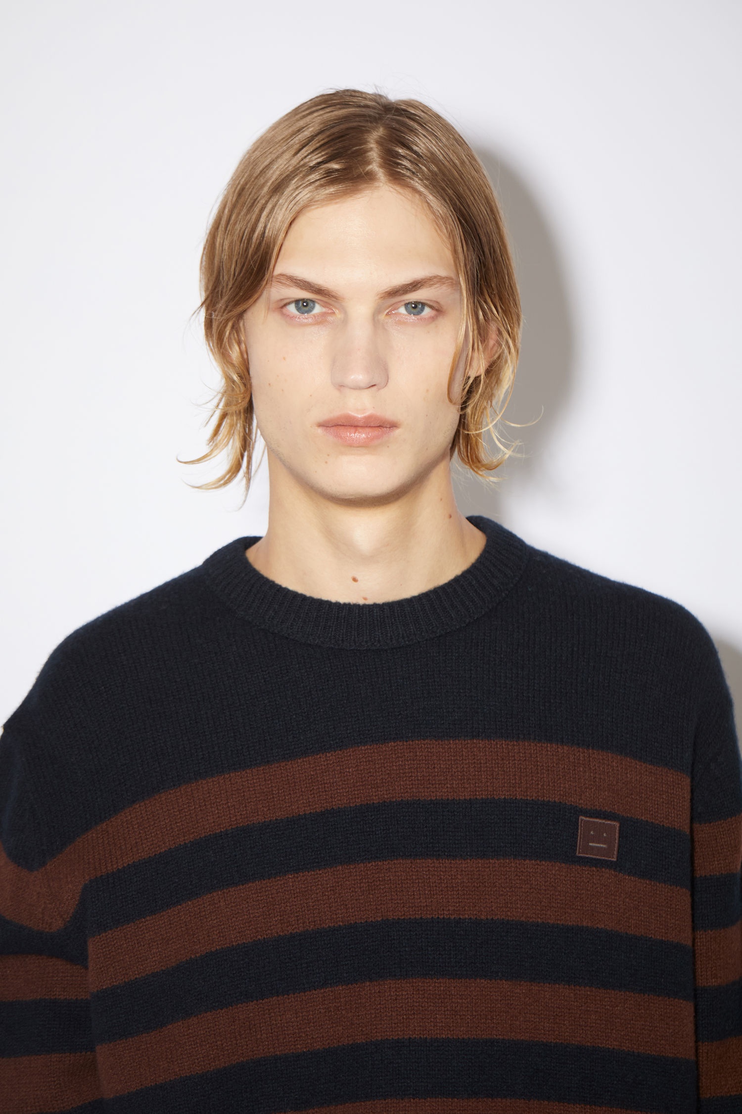 Striped Face sweater - Black/brown - 5