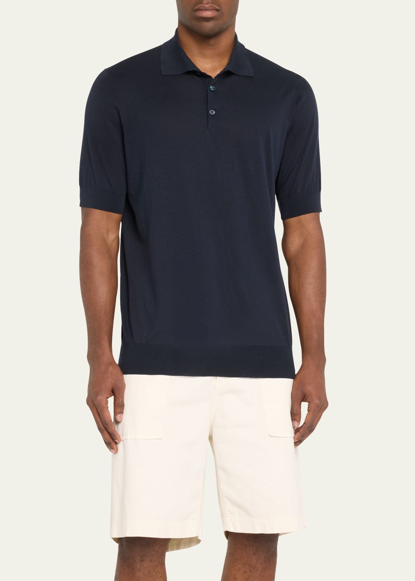 Men's Cotton-Silk Polo Shirt - 4