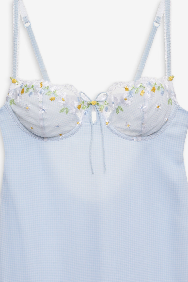 Gingham Rose Slip Dress 3