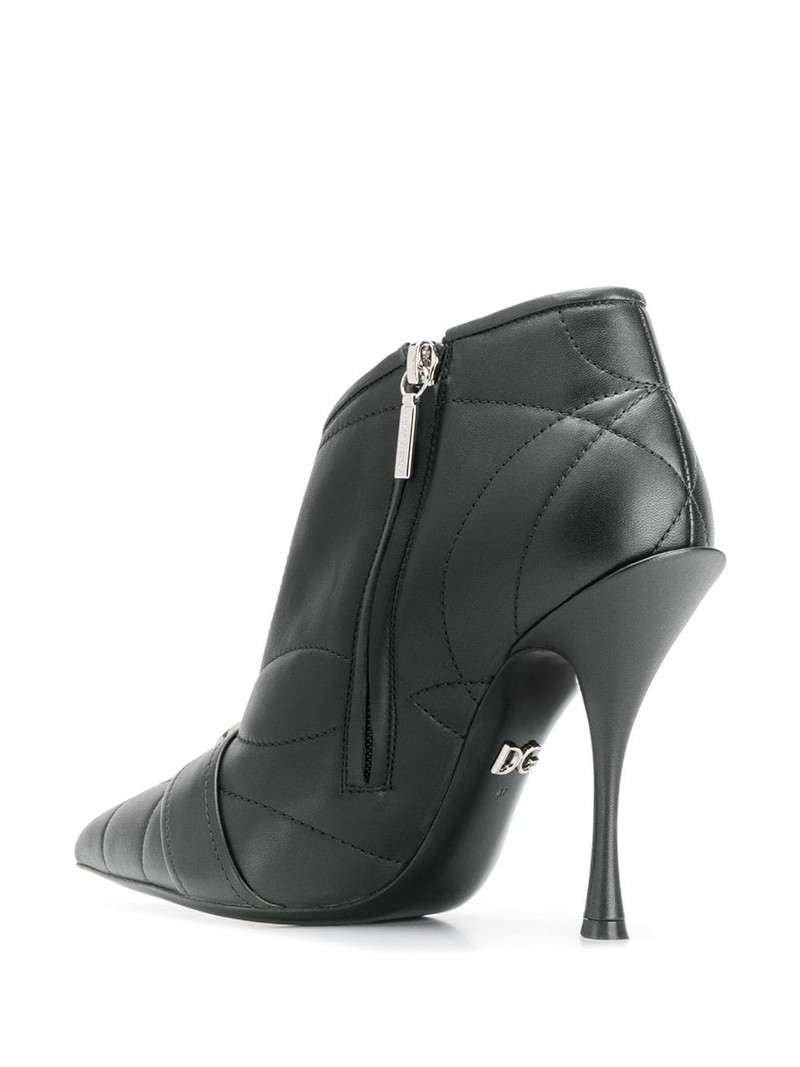quilted buckled leather booties 3