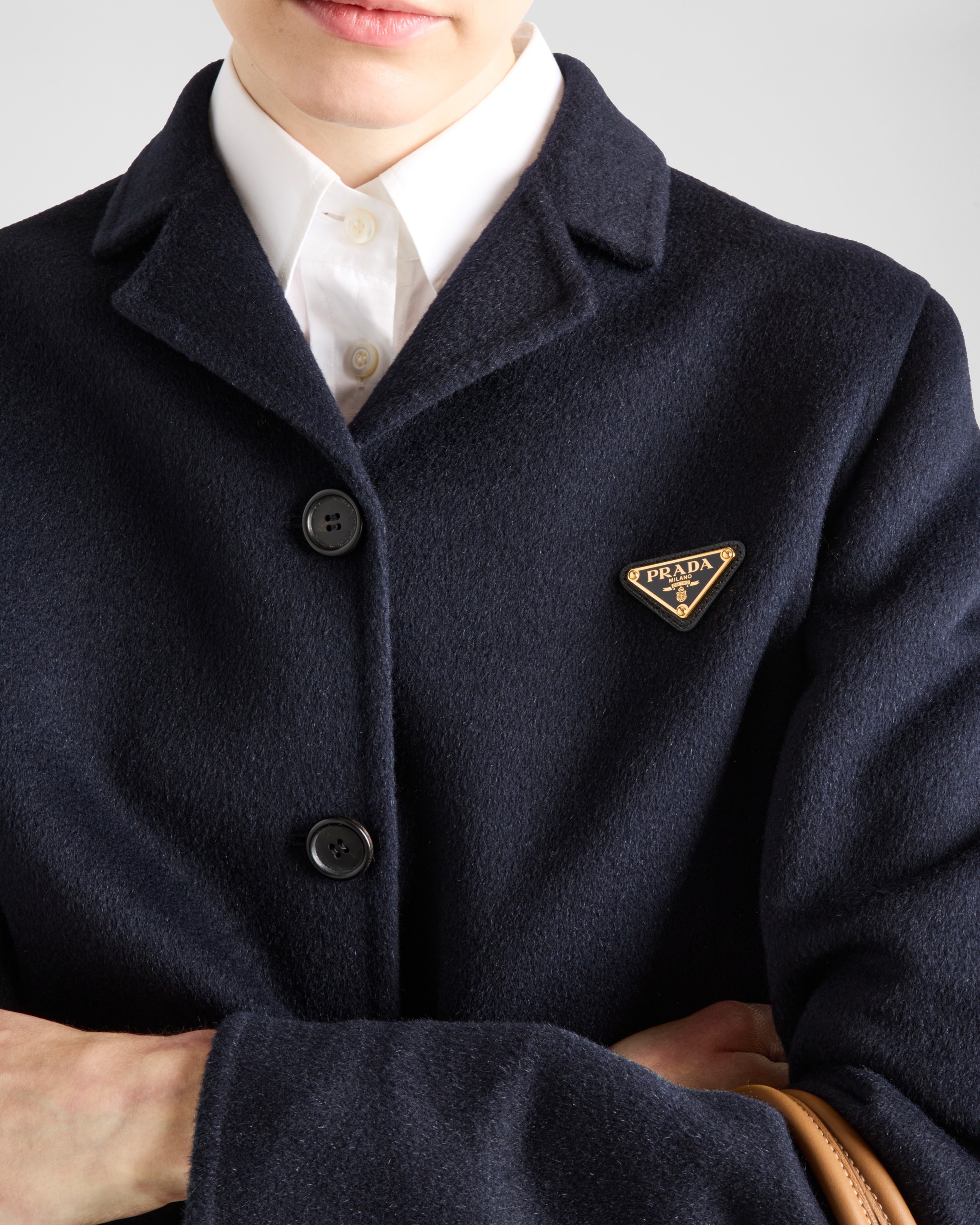 Embroidered single-breasted cashgora jacket - 4