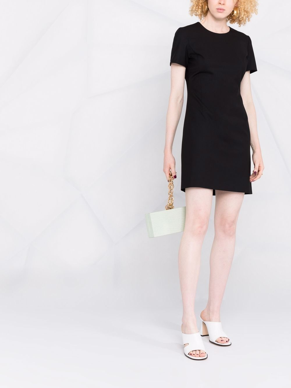 short-sleeve wool T-shirt dress - 2