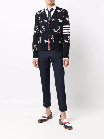 Thom Browne 4-Bar Mr. Thom and Hector cardigan outlook