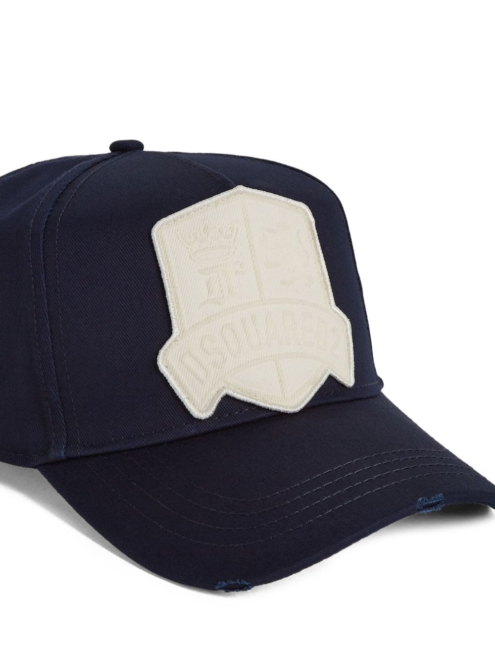 crest-appliqué baseball cap - 3