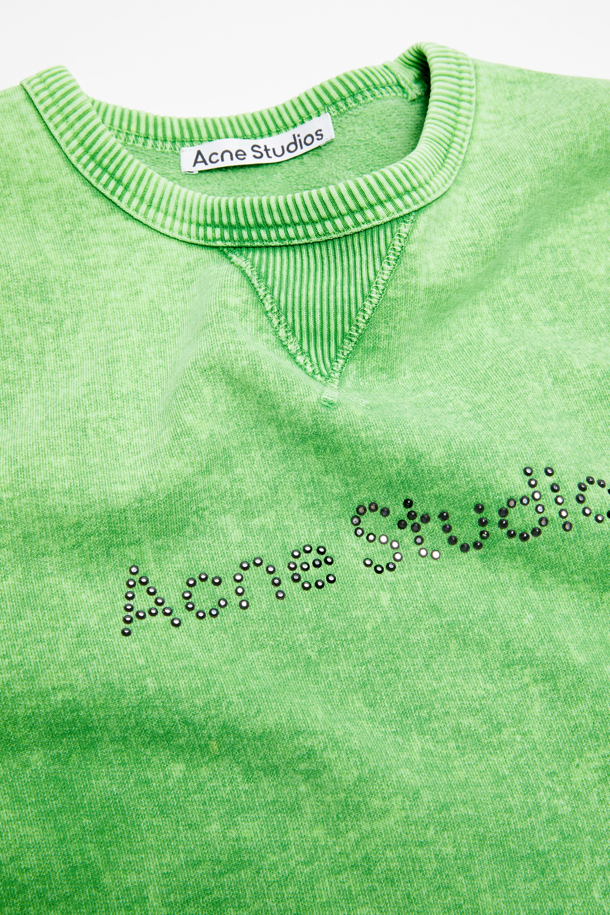 Logo stud sweater - Bright Green - 4