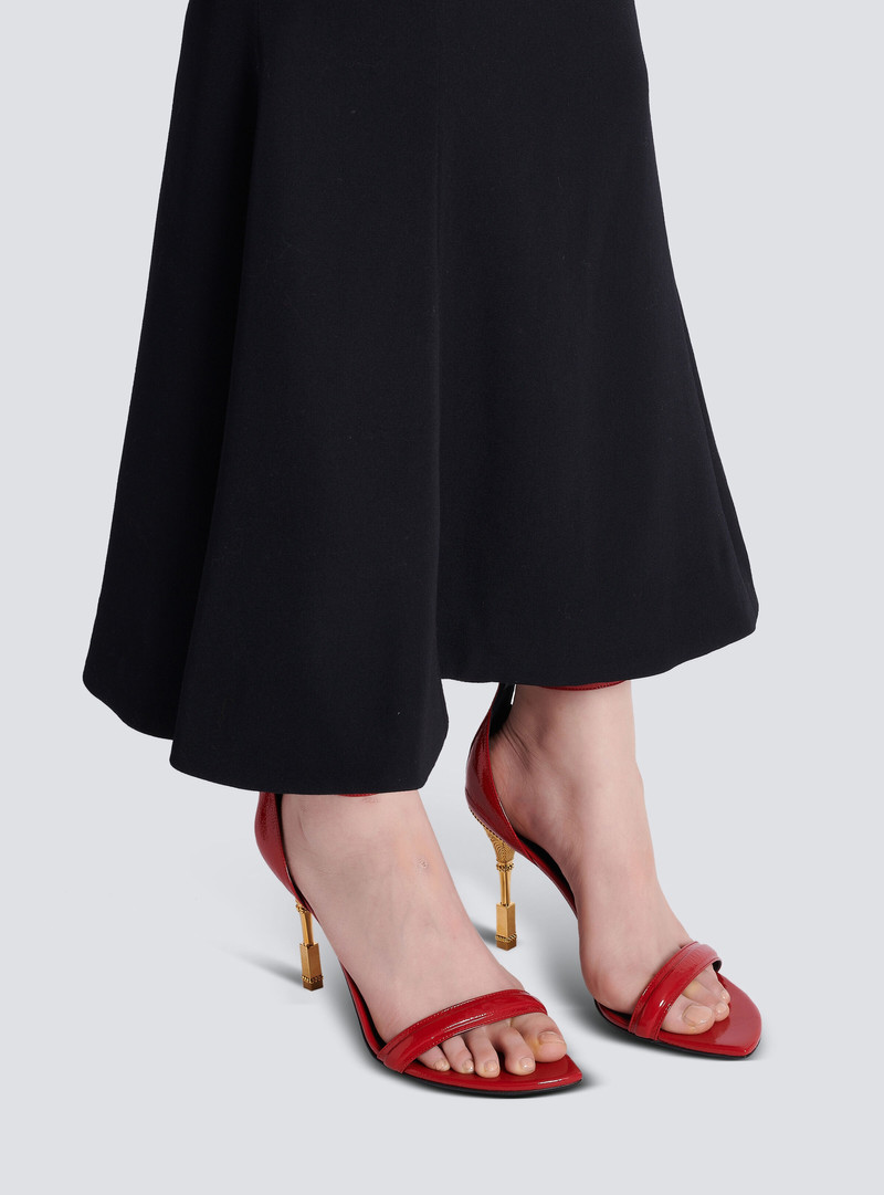 Balmain Moneta patent leather sandals outlook