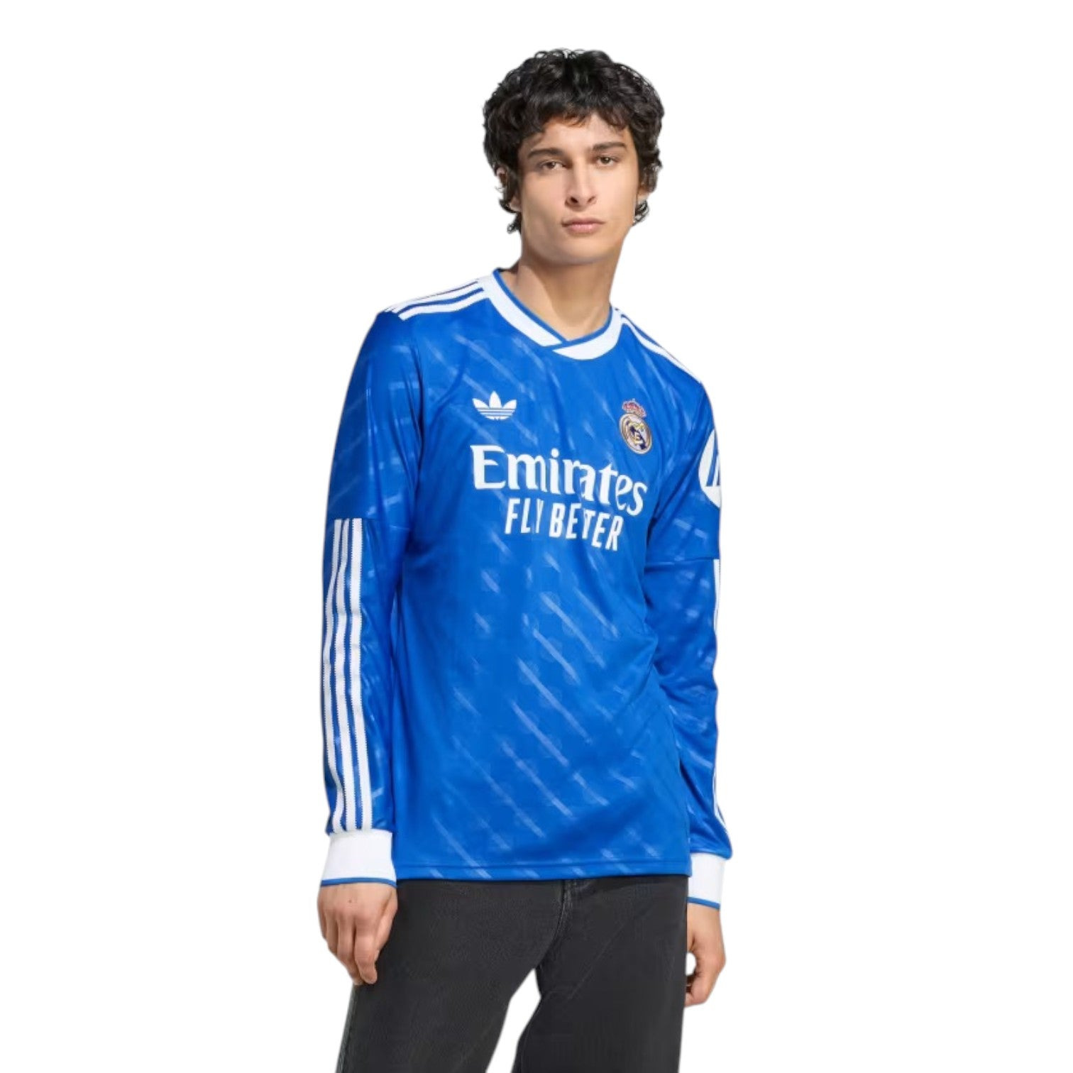 adidas Real Madrid 2025/2026 Long Sleeve Third Jersey 'Blue Bird' JW4054 - 3
