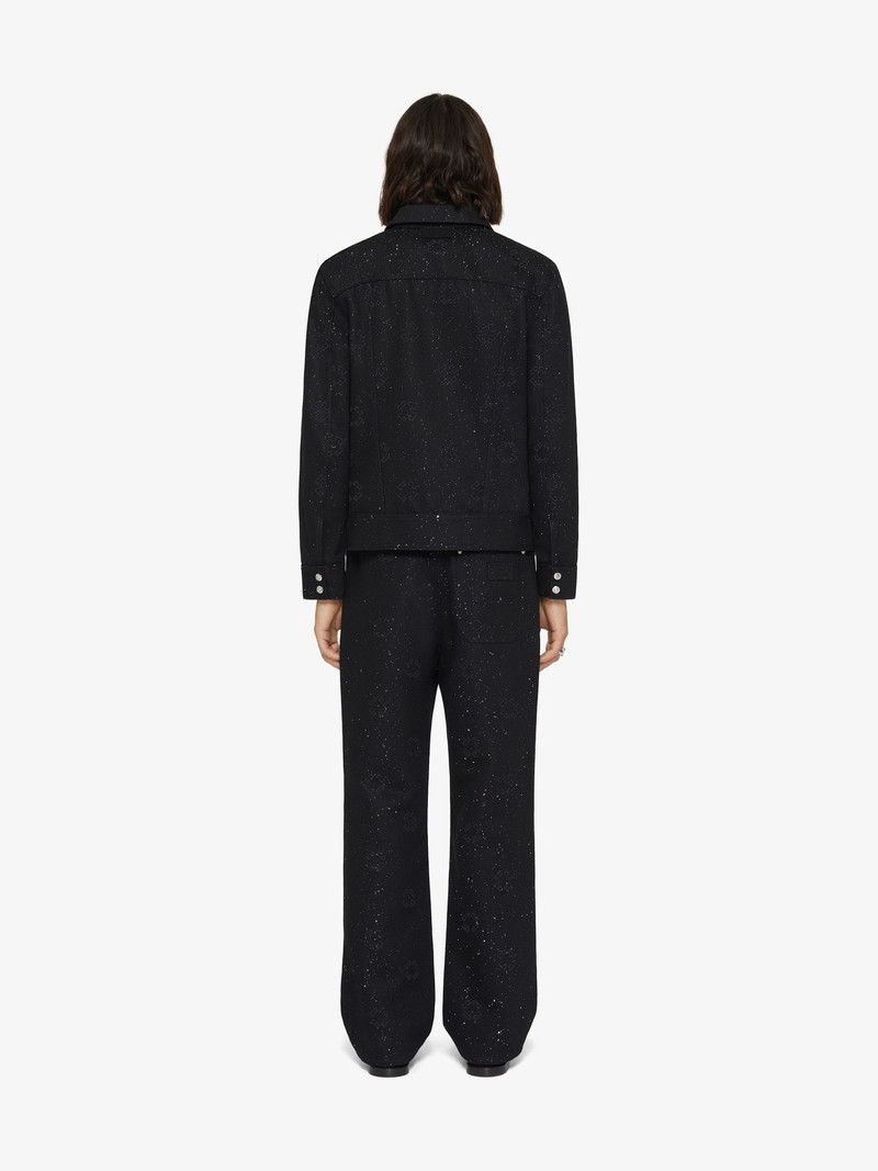 LOOSE FIT JEANS IN MONOGRAM 72 DENIM WITH SEQUINS 3