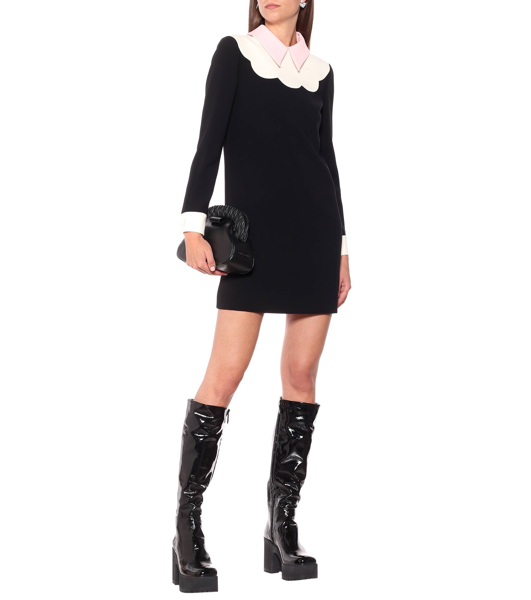 Leather platform knee-high boots - 2